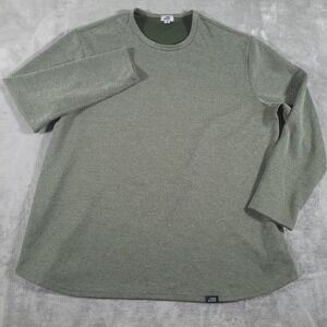 One Bone Captain Sweater Mens 2‎ US 3XL Green Long Sleeve Crew Neck Relaxed Fit